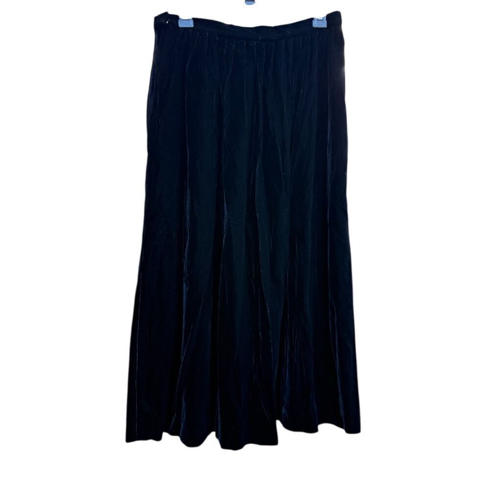 Eleanor Colton Vintage Velvet Skirt Black Sz. 14 1990’s Holidays
